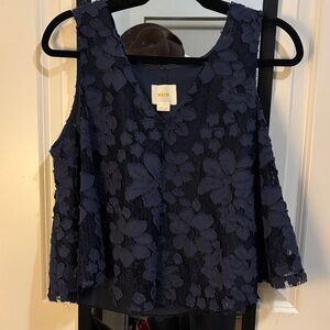 Maeve Midnight Blue Floral Blouse